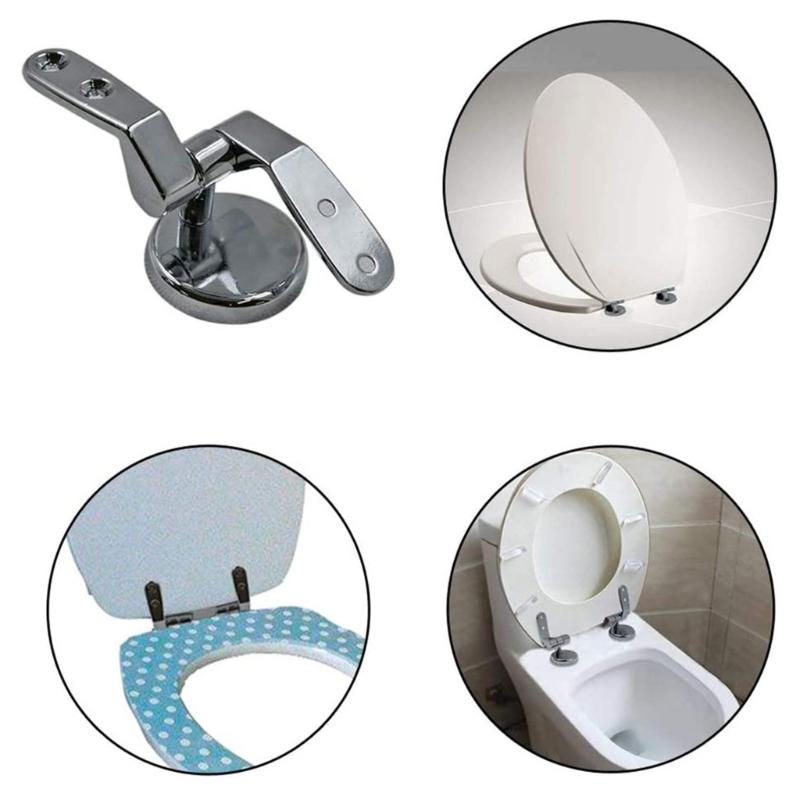 Toilet Seats Hinge Zincs Alloy Tightening Toilet Lid Hinge Bathroom Hardware Toilet Replacement Part Easy To Install