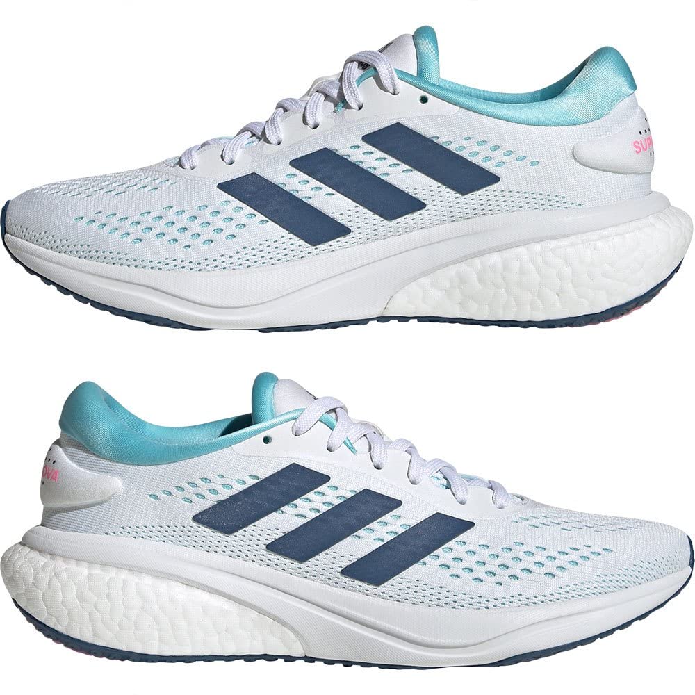 Adidas Supernova 2 Running Shoes for Blue cm Women, White/Wondersteel/Bliss (GW9100) 22.5