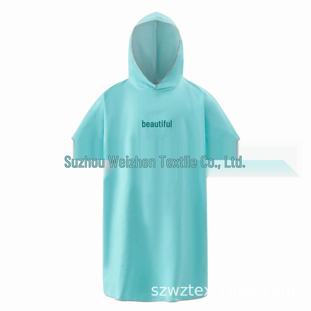 Poncho de plage en polaire double face: Peignoir Serviette Portable pour Bord de Mer et Plongée.