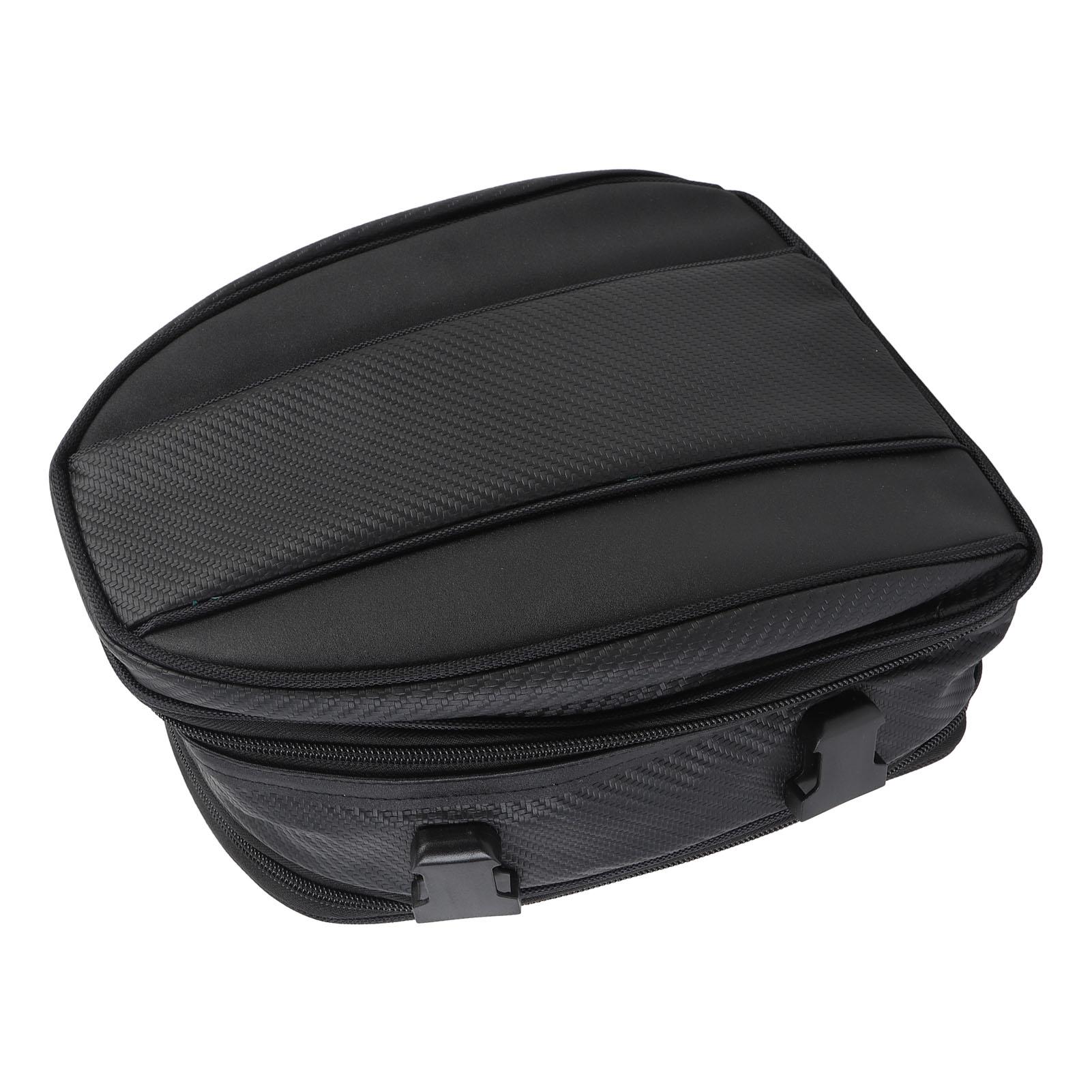 

Motorcycle Tail Bag 7.5L to 10L Expandable Waterproofing Stylish Look Travel Luggage Bag with Rain Cover