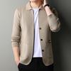 Woodpecker Men's Autumn Knitted Cardigan: Business Casual, Fashionable & Versatile for Middle-Aged Men