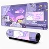 Green Aesthetic Cute Cat Design anime Mouse Pad Desk Mat Gaming pad NonSlip Stitched Edge desk accessories Computer mousepads