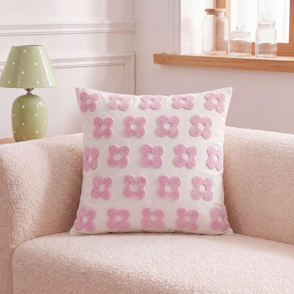 Embroidered Towel Cushion Pillow, Dropshipping, Ins-style Sofa Pillow, Home Bedside Cushion