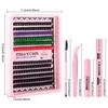 Dense D-Song Color Single-Cluster False Eyelashes Set 8-16Mdiy Segmented Curled Eyelashes