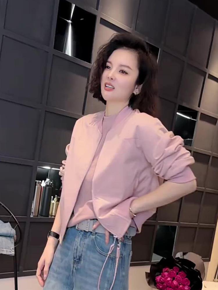 2025 Spring Women's Petite Chic Baseball Jacket – Stylish, Trendy, and Super Hot Short Top