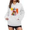 Women's Winter Christmas Printed Pullover Hooded Sweatshirt Fleece Long Sleeve Sweatshirt