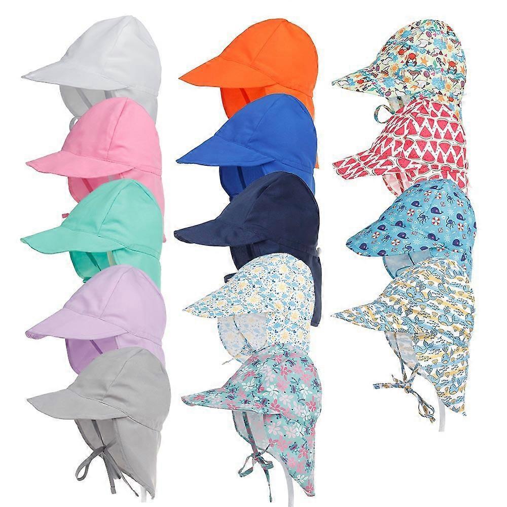 Dww- Sun Hat for Baby Boys or Girls Summer Beach Hat for Children Cap with Adjustable Brim Soft for Children