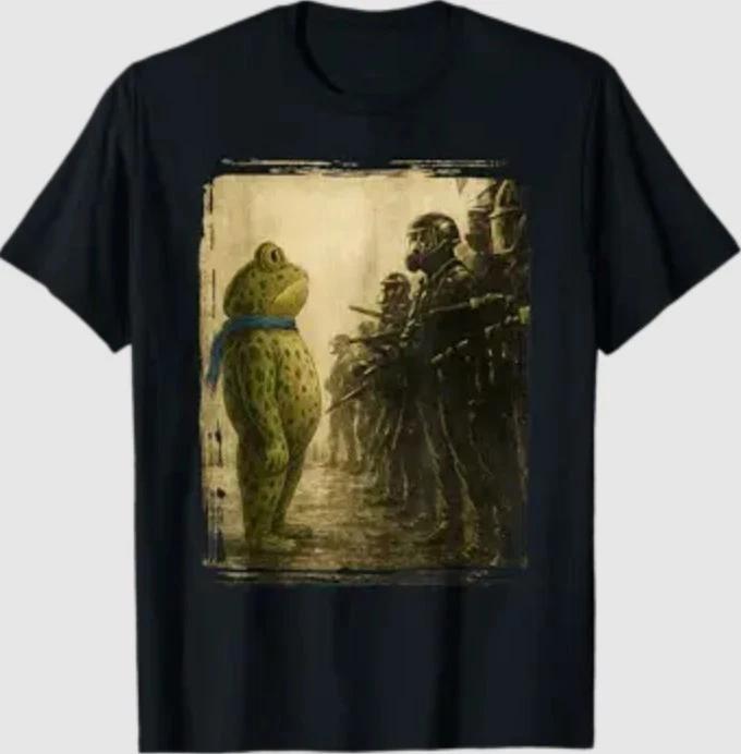 Portland Frog Protest Shirt Funny Portland Frog Protest T-Shirt S