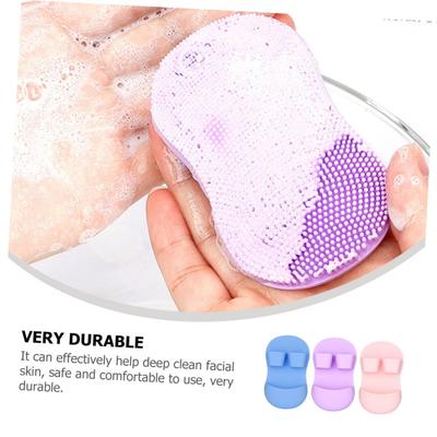 Kunya Soap Face Wash Brush Cleaning Brush Silicone Facial Cleansing Brush Bath Massage Brushes Skin Cleaning Brush Face Scrub Makeup Brush Multico