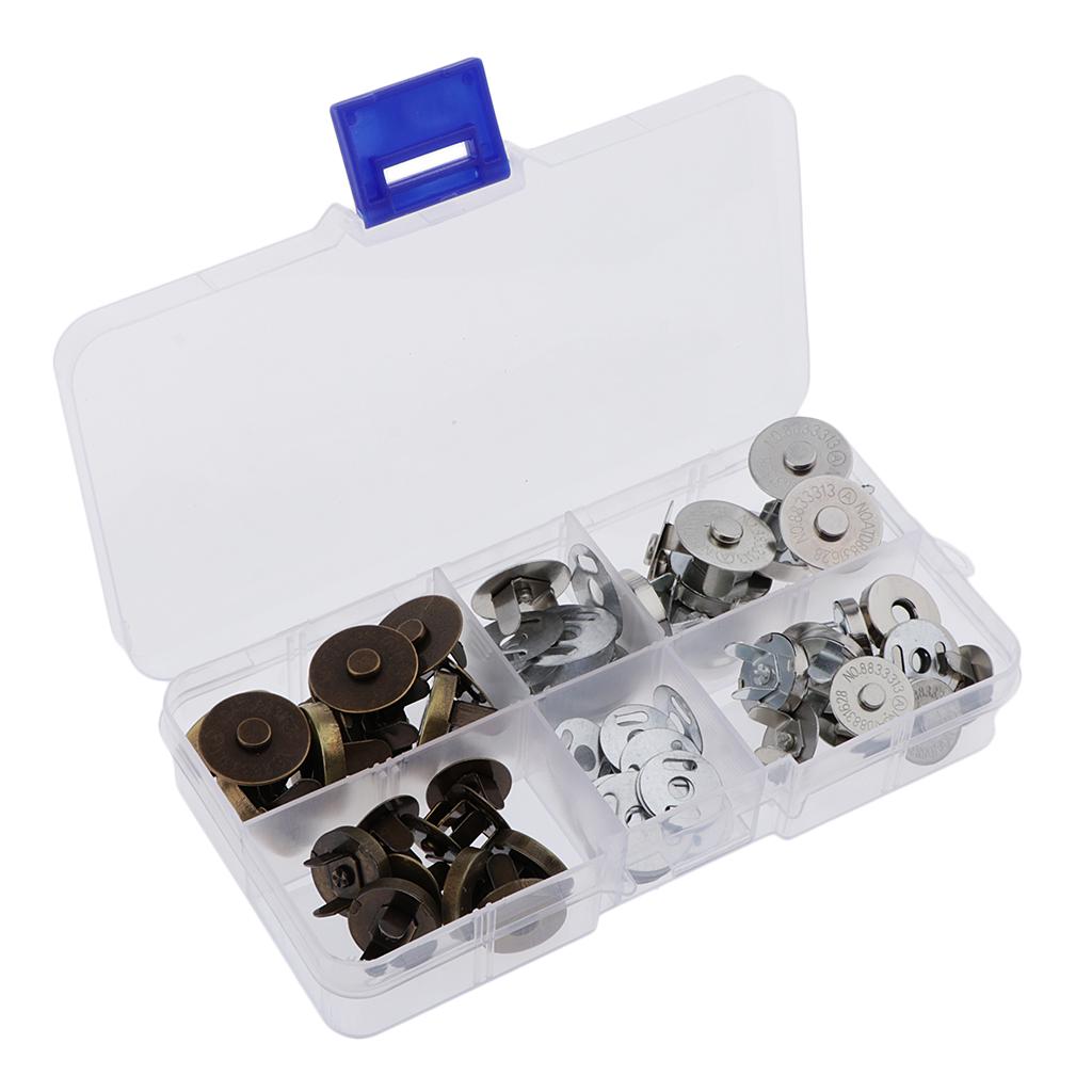 20 Sets Magnetic Clasp Snaps Magnet Button Sewing Craft 14/18mm