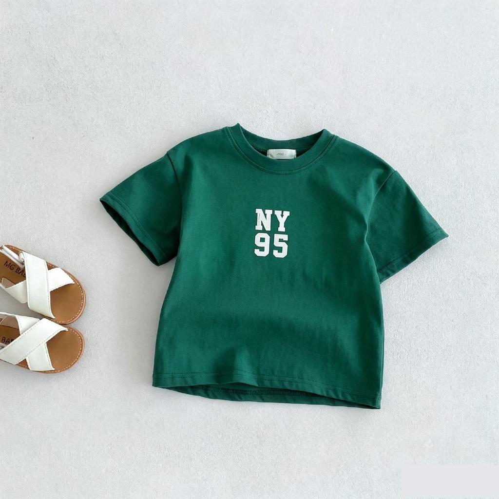 Summer Short Sleeve Tops Cartoon T-shirts Casual Versatile Baby Girls Boys Round Collar Tees Boutique Children's Wear T Shirt