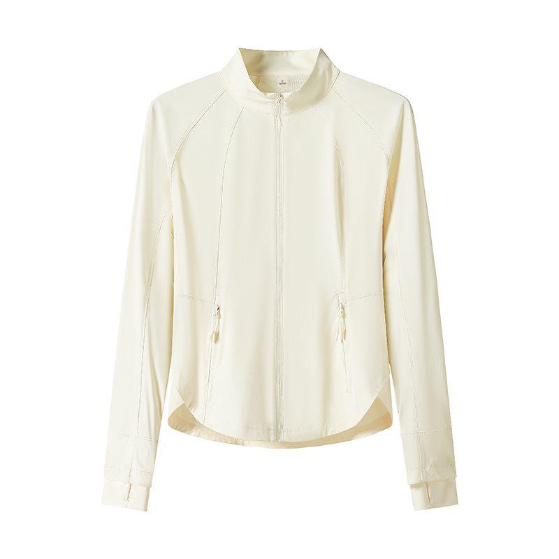 Women s Ice Silk Sun Protection Jacket, Stand Collar Slim Fit with High-Quality YKK Zipper, Thin, Breathable, and Skin-Friendly. Extra Large