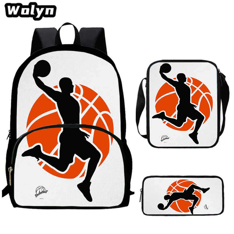 Basketball Basketball School Bag High Definition Printing Multifunctional Cross-Border Backpack