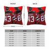 Hughes Brothers Square Pillowcase Polyester Linen Velvet Printed Zip Decor Throw Pillow Case Room Cushion Cover