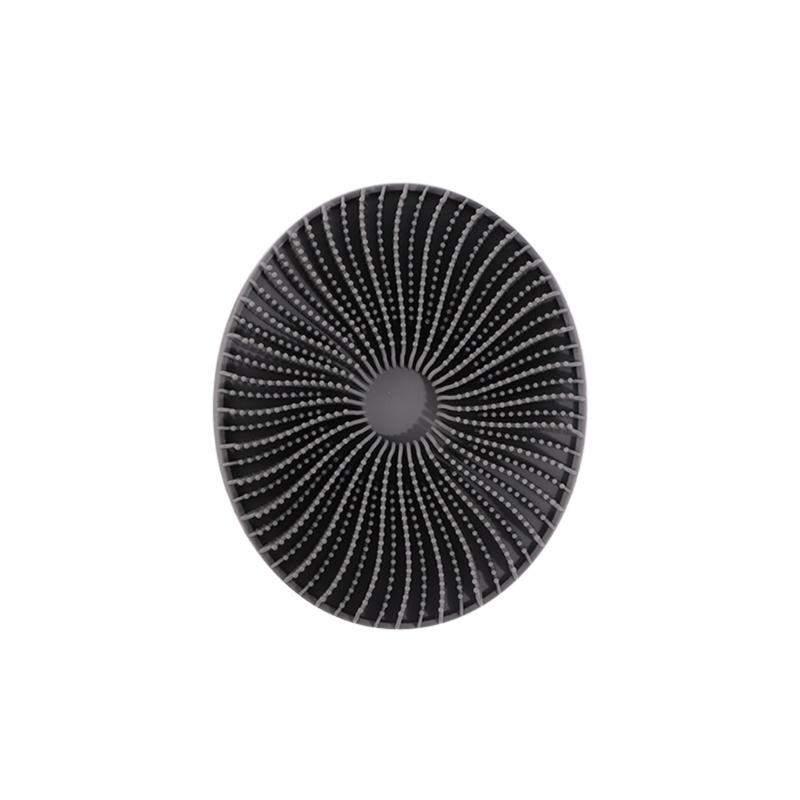 

Double Side Face Cleansing Brush Soft Silicone Bristles Sensitive Skin Friendly Traveling size Easy cleaning Facials Exfoliator чорний