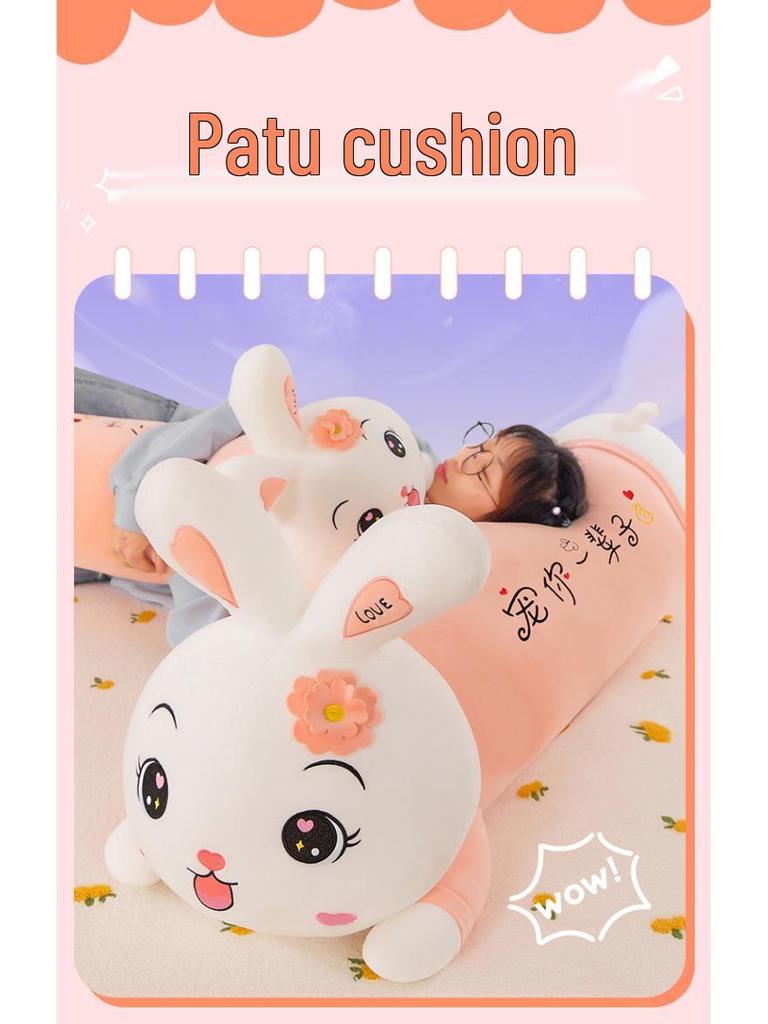 Gray Husky Plush Toy - Lying Down Dog Doll Pillow for Girls