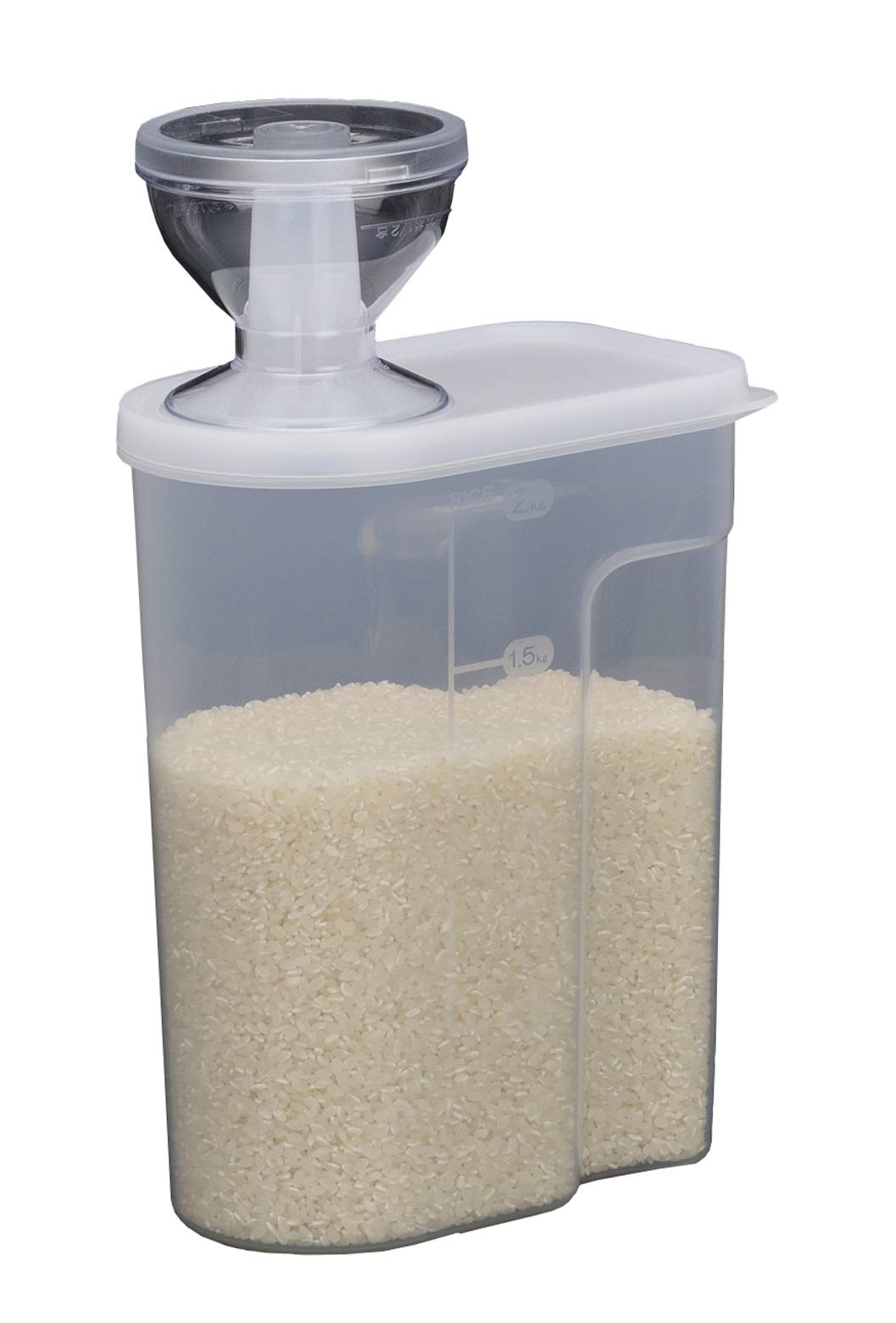 

Inomata Chemical Refrigerator Rice Jar 2kg Made in Japan 1247 Clear (Inomata-K)