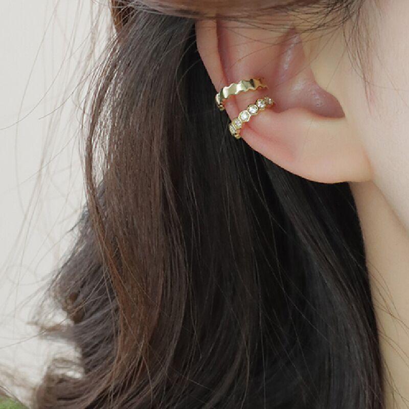 1Pcs New Fashion Bohemian Ear Clip Earring for Teens Women Men Simple Fake Cartilage Long Tassel Chain Ear Cuff Zircon