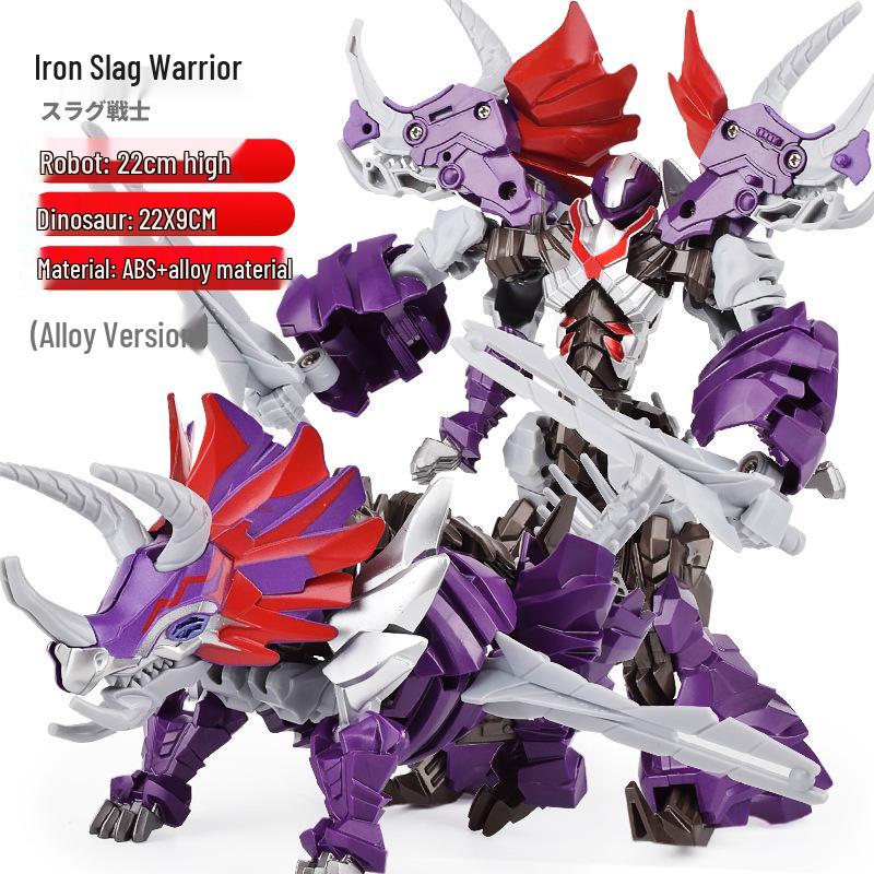 Transforming Triceratops Robot: Toy Tyrannosaurus Rex with Weapons