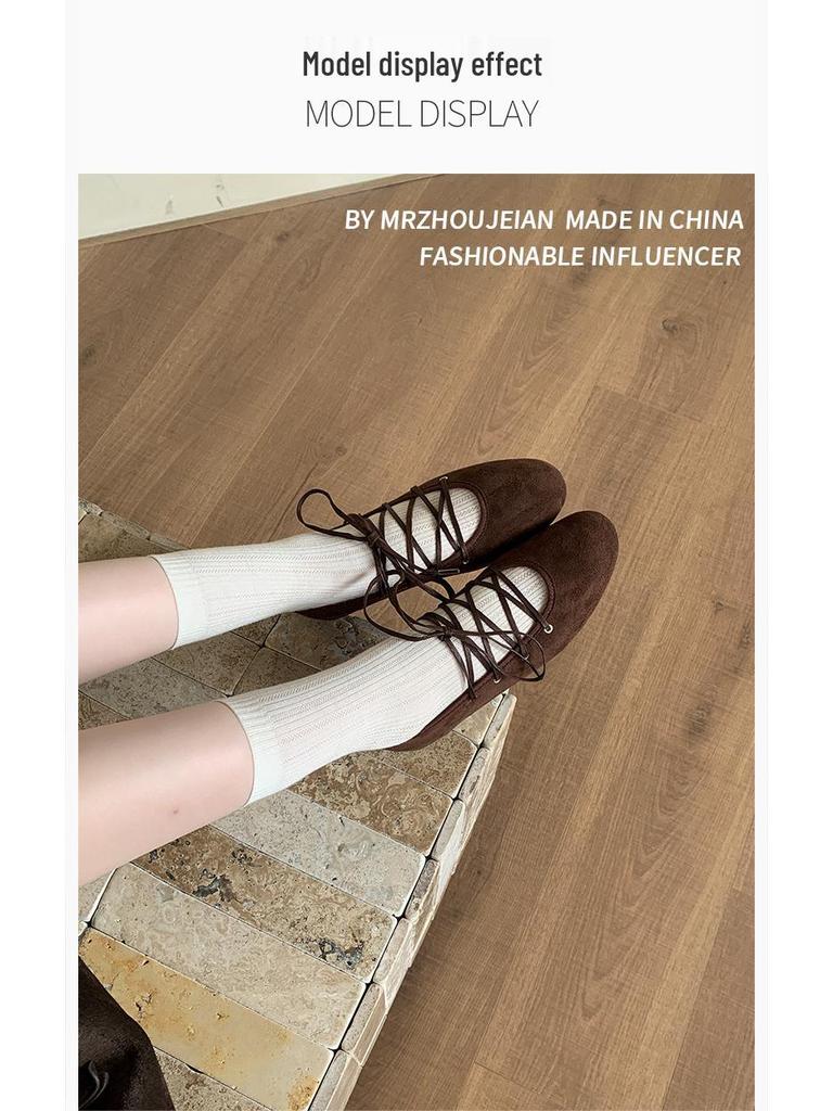 Spot 2025 Damen Schnür-Ballerinas - Vielseitige Schuhe aus weichem Leder