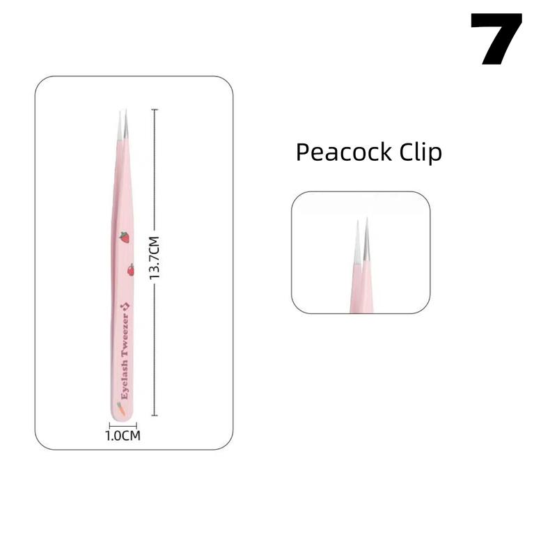 Pinsett for falske øyevipper med høy presisjon, High-end assisterende verktøy for øyenvippeextensions, Profesjonelt sminkesett