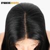 FREEDOM Synthetic Lace Front Wigs For Women Ombre Brown Blonde Wig Straight Lace Wig 28 Inch Heat Resistant Fantasy Cosplay Wigs