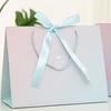 5Pcs Paper Gifts Bags With Bow Recyclable Birthday Wedding Handle Shopping Bags Present Clothing Cosmetic Jewelry Packaging Bags