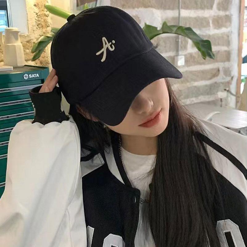 Solid Color Fashion Baseball Cap Women Men Letter  Embroidery Curved Sun Visor Casual Summer Unisex Adjustable Peaked Hat