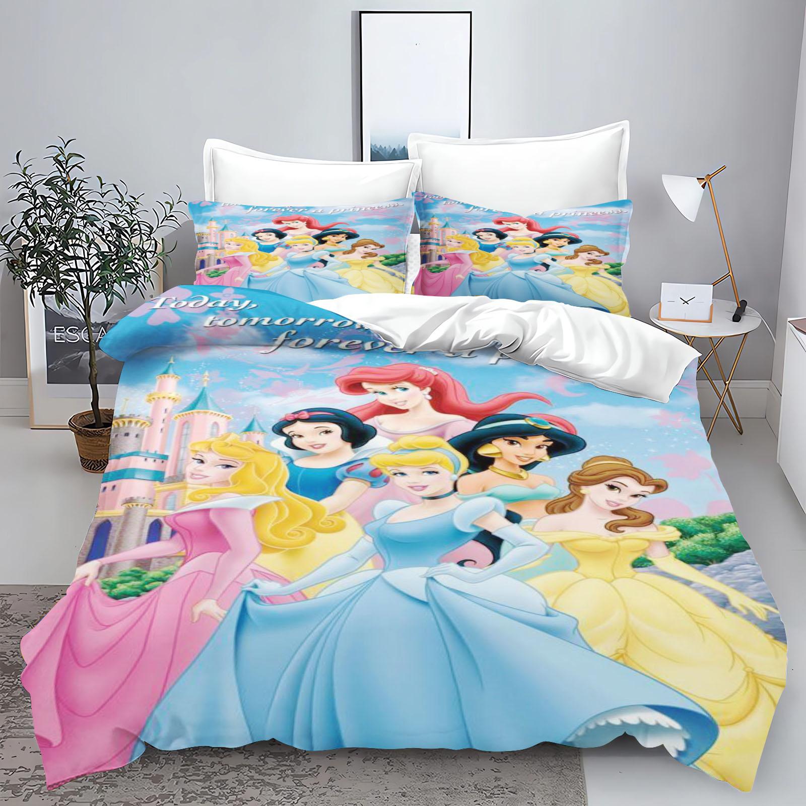

Princess Series Bedroom bedding full set Anime, Home Comforte Nordic polyester material, suitable for children and adults 135x200cm