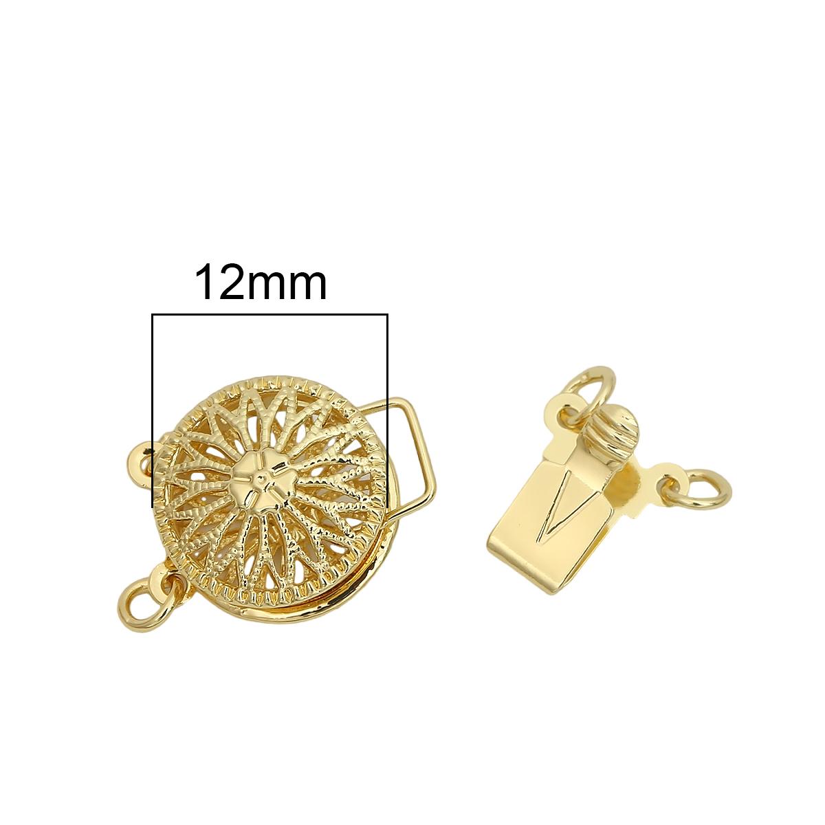 

Медная застежка Sumflowe, разъем для браслета, ожерелья, DIY ювелирных изделий, фурнитура 03 золотой