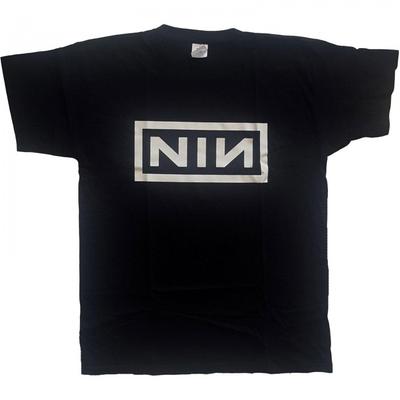 Camiseta de algodão unissex com logotipo adulto Nine Inch Nails