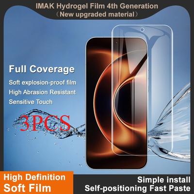 3 Stück Hydrogel-Weichfolie Xiaomi Mi 17 Ultra 5G Mi 17 Ultra by Leica Fingerabdruck-Entsperrung Vollabdeckung HD-Bildschirmschutz Vorderfolie