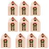 3D Christmas Gift Boxes with Handles Christmas Paper Gift Boxes House Shape Xmas Paper Candy Boxes for Christmas Party Decor