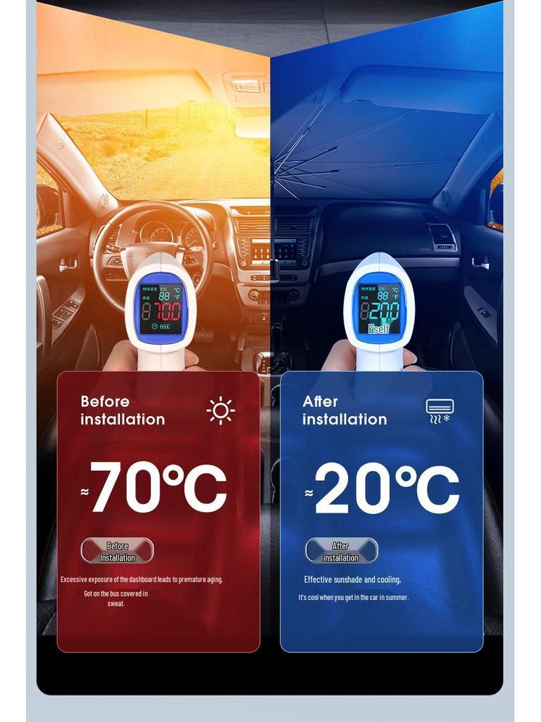 Small Car Windshield Sunshade - Heat Insulation & Sun Protection