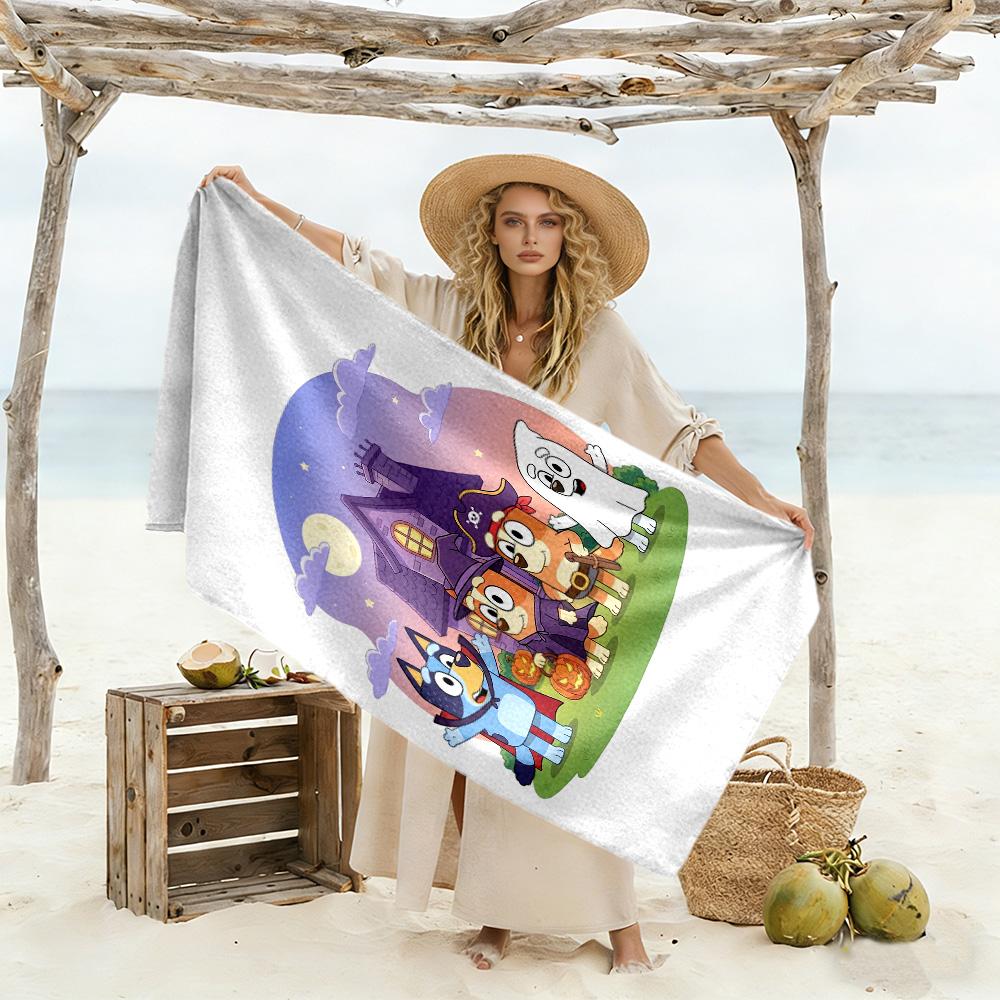 Holiday Pals Festive Gear Beach Towel Super Soft Microfiber Quickdry Fabric Comfortable Lightweight