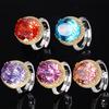 Jewelry Copper Bottom Gold-Plated Simulation Bird'S Nest Cut Luxury Temperament Large Egg-Shaped Diamond Ring Women 14 * 16