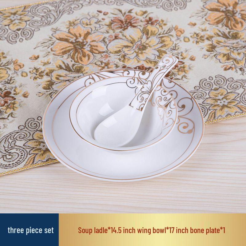 Luxury Ceramic Dinnerware Set: Plates, Bowls, Spoons & Cups for Restaurants & Clubs
