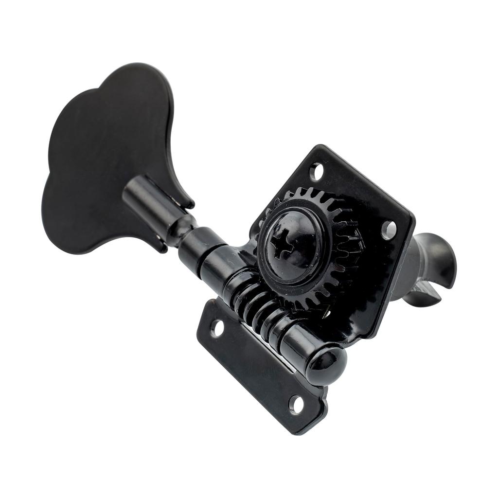 Musiclily Basic R2 Open Gear Bass Tuners for Electric Black L2+ 4-String Ibanez-Style Basses,