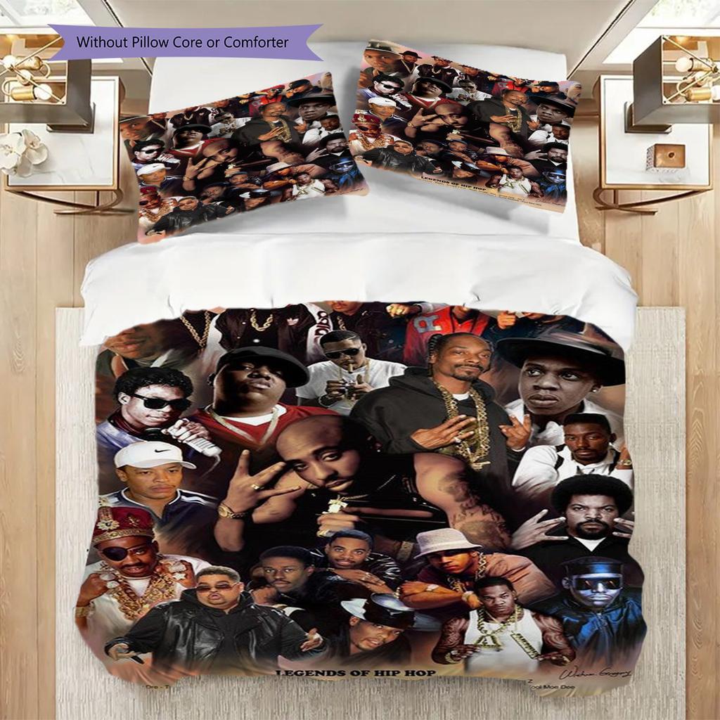 Legends Hip Hop Visual Celebration Threepiece Set 1 Duvet Cover 2 Pillowcase Without Core Duvet Cover And Pillowcase Bedding Set