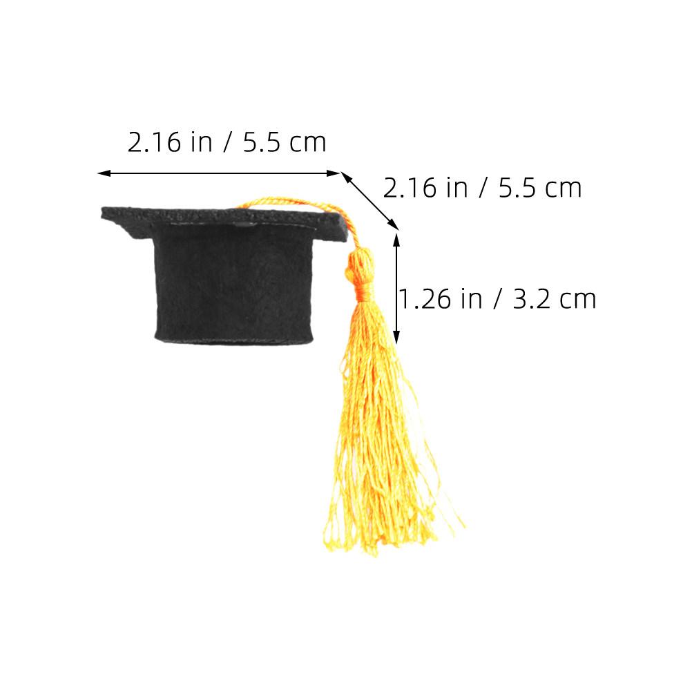 12Pcs Graduation Cap Bottle Toppers Wine Caps Set for Party Decoration Mini Graduation Cap Mini Hat Bottle Cover