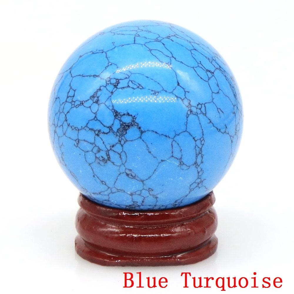 40mm Natursteine Amethyst Lapislazuli Reiki Heilkristalle Energie Chakra Massage Edelstein Kugel Heimdeko Handwerk Mit Ständer