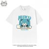 Hatsune Miku wzór wtórny T-shirt lato męski i damski wysokiej jakości 100% bawełna T-shirt casualowy Harajuku luźny T-shirt