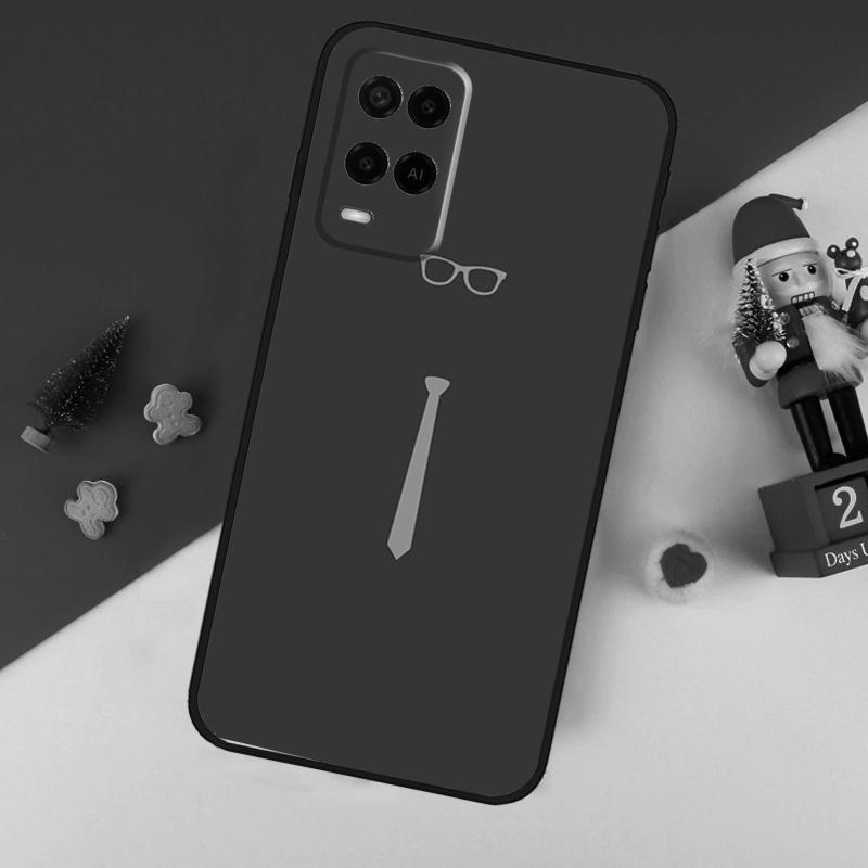 Suit and Tie Case For Oppo A80 A60 A40 A15 A16 A17 A57 A94 A74 A54 A76 A96 A18 A38 A58 A78 A98 A6 A5 Pro