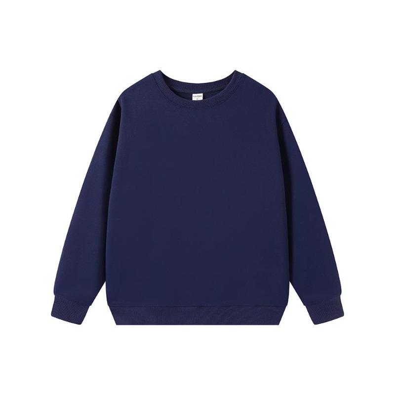 Modisches 330g Oversized Casual Herren American Streetwear Einfarbig Rundhals Sweatshirt - Herren Herbst Winter Basic Sweatshirt