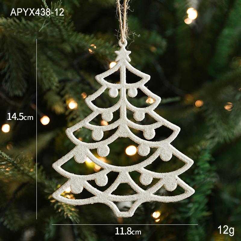 White Plastic Christmas Ornaments: Reindeer and Star Shapes for Tree Décor