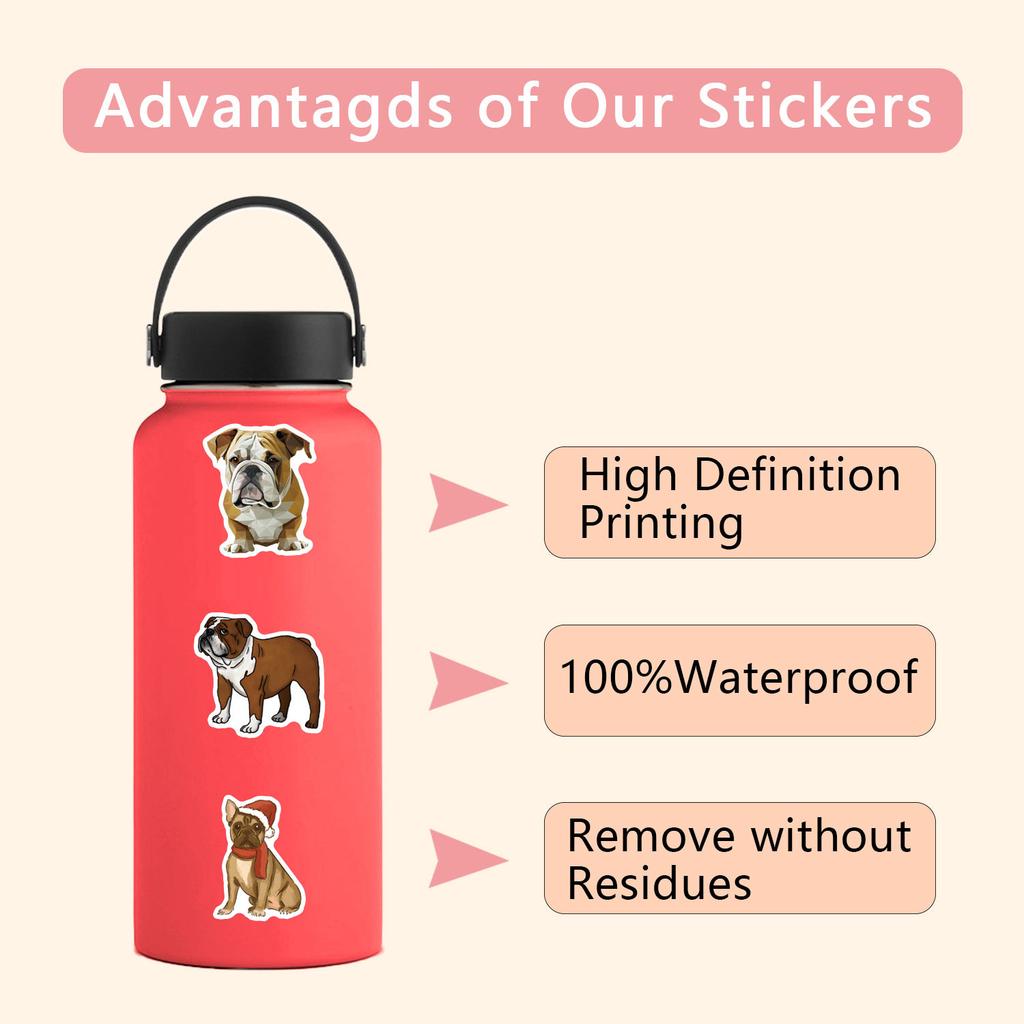 55 New Bulldog Bulldog Graffiti Stickers Decorate Notebook Suitcase Mobile Phone DIY Stickers