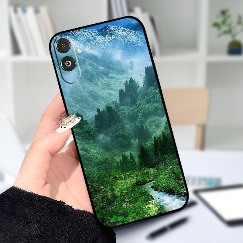 For Samsung F14 M14 5G Soft Case Fashion Printing Black Silicone TPU Phone Cover For Samsung Galaxy A14 4G 5G Shockproof Cases