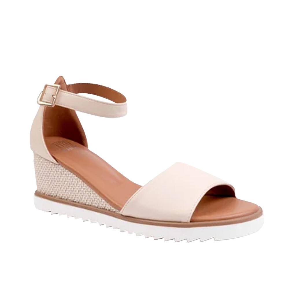 Where's That From Womens/Ladies Dusk Buckle PU Ankle Strap Wedge