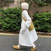 Womens Oversized Korean-Style Long Cotton Puffer Coat Winter Warm Quilted Jacket Plus Size S M L XL