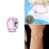 Authentic Certified Pink Glass Bead Blue Romantic Bead Charms Compatible With Bracelets Charm Bead Charms Copper Women Diy Jewellery Making